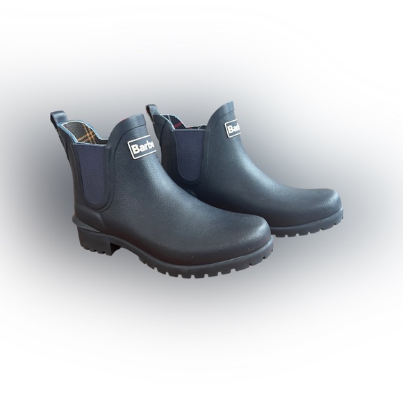 Barbour navy blue Wellington boots - Picture 1 of 6